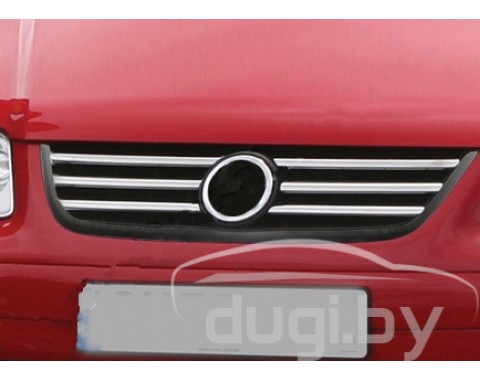 Хром накладки на решетку радиатора (нерж.) Omsa для Volkswagen Caddy (LIFE) 2007-2010